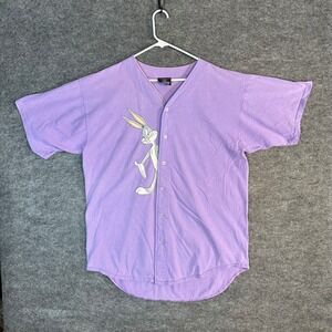 Vintage Garment Graphics Bugs Bunny Baseball Jersey Men's Large Purple